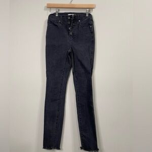 10" High-Rise Skinny Jeans in Berkeley Black: Button-Through Edition - Madewell